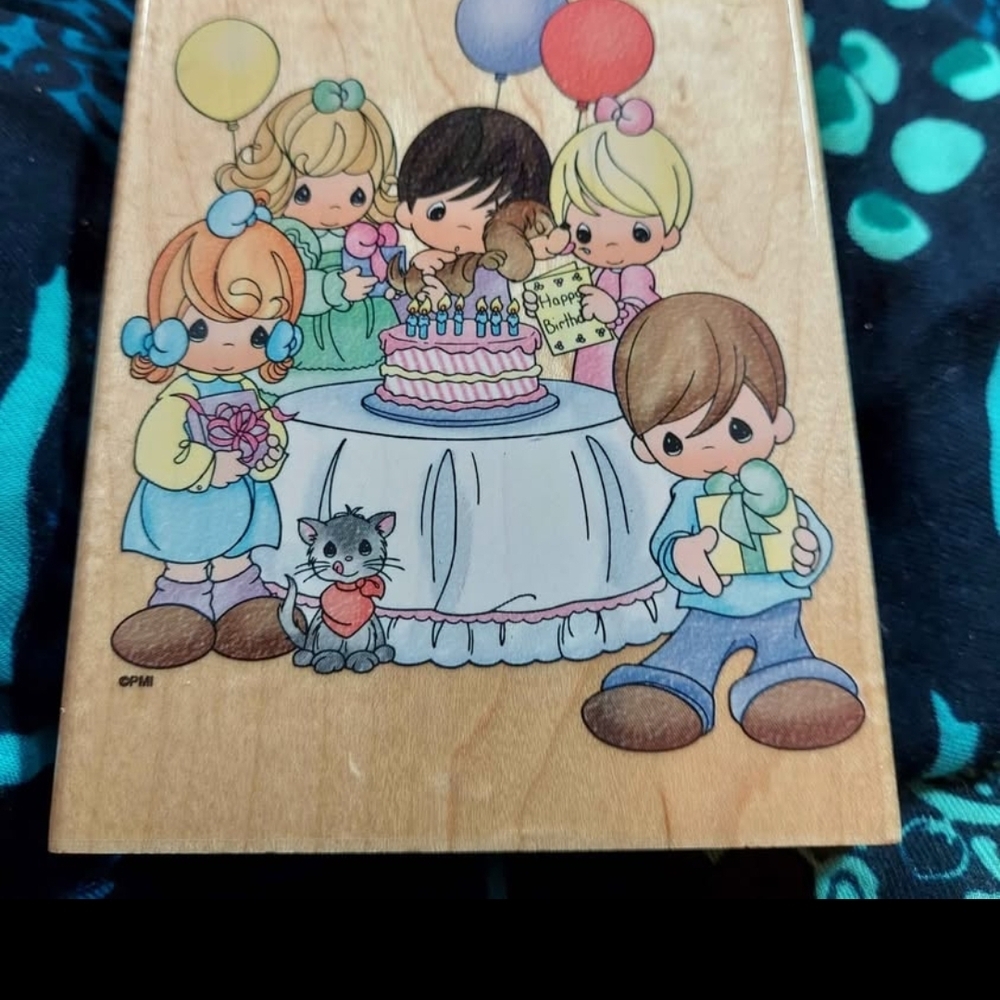New
Rubber stamp Rare 1995 Precious Moments wood mounted rubber stamp